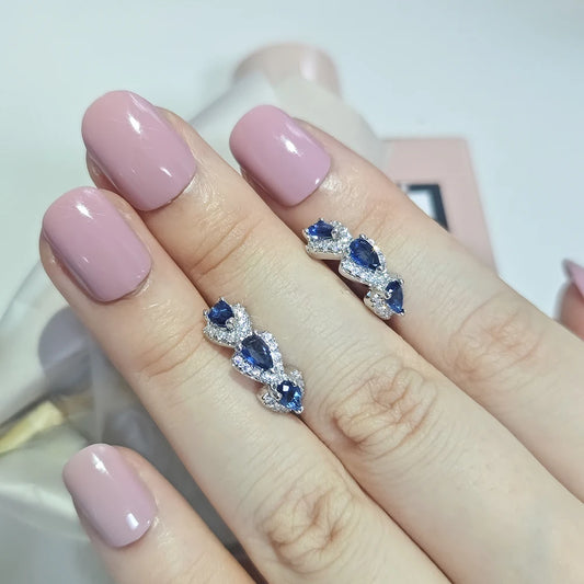 Pendientes Elegantes Redondos con Cristales – Aretes Colgantes de Lujo para Mujer, Joyería de Moda