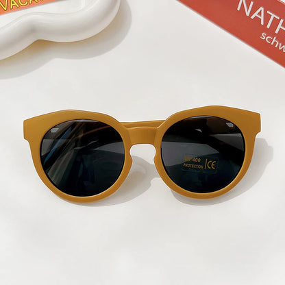 Gafas de Sol Vintage Redondas para Niños | Protección UV400 Acrílico Frosted