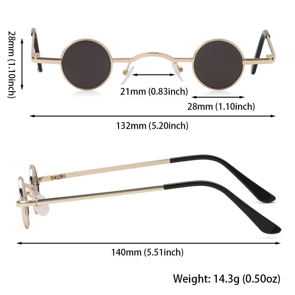 Gafas de Sol Redondas Punk Unisex | Montura Metálica Hip Hop Colores Moda UV400