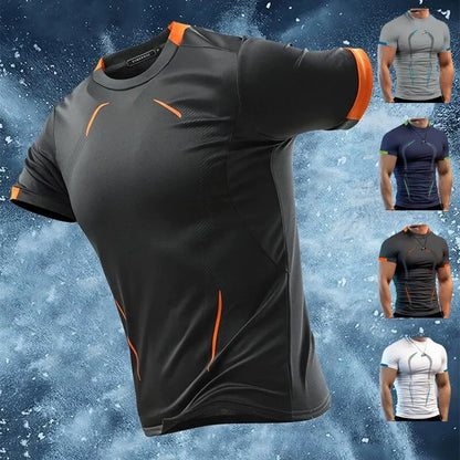 Camiseta Compresiva para Hombre – Fitness, Gym, Running y Superhéroe, Entrenamiento, Transpirable, Secado Rápido, Manga Corta