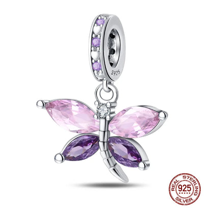 Charm Mariposa de Plata 925 | Dije para Pulsera o Collar 3mm Mujer Joyería Fina