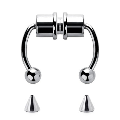 2Pcs or 5Pcs Magnet Nose Ring Stainless Steel Horseshoe Ring Nose Clip Non-pierced Nose Hoop Magnetic Nose Nail piercing nariz