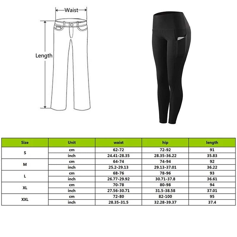 Leggings Deportivos Mujer Cintura Alta | Mallas Yoga Push Up con Bolsillo y Control Abdomen