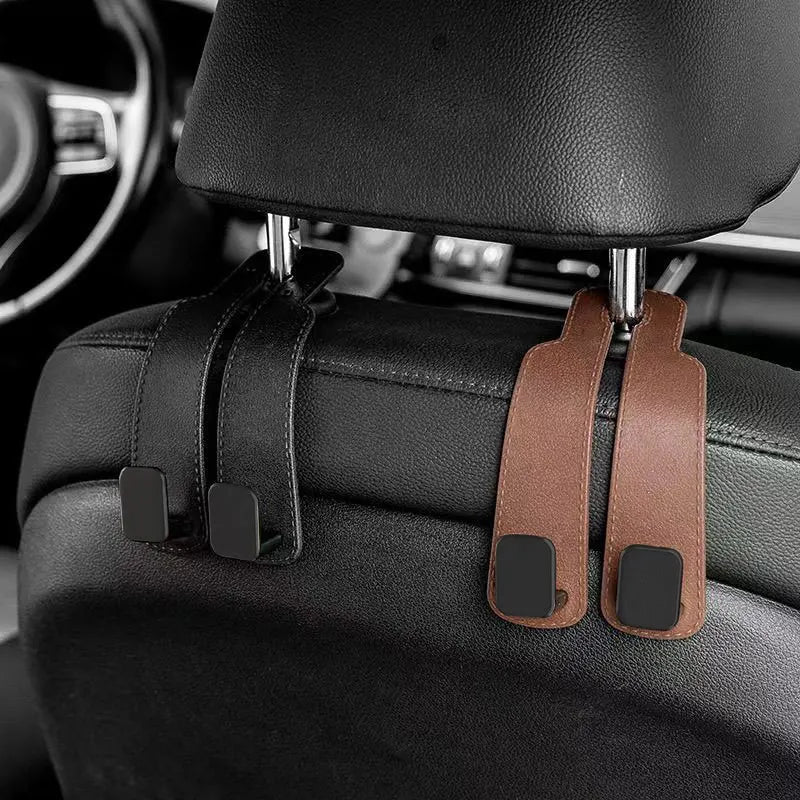Ganchos ReposaCabezas para Coche – Organizador de Asiento Trasero | Soporte para Bolsos, Mochilas y Compras
