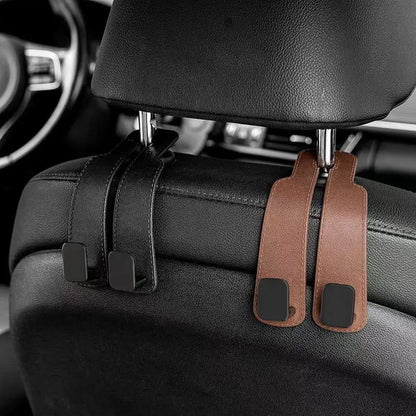Ganchos ReposaCabezas para Coche – Organizador de Asiento Trasero | Soporte para Bolsos, Mochilas y Compras