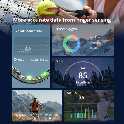 Anillo inteligente COLMI R03 – Monitor de salud, resistente al agua 5ATM/IP68, 39 días de batería y modos deportivos