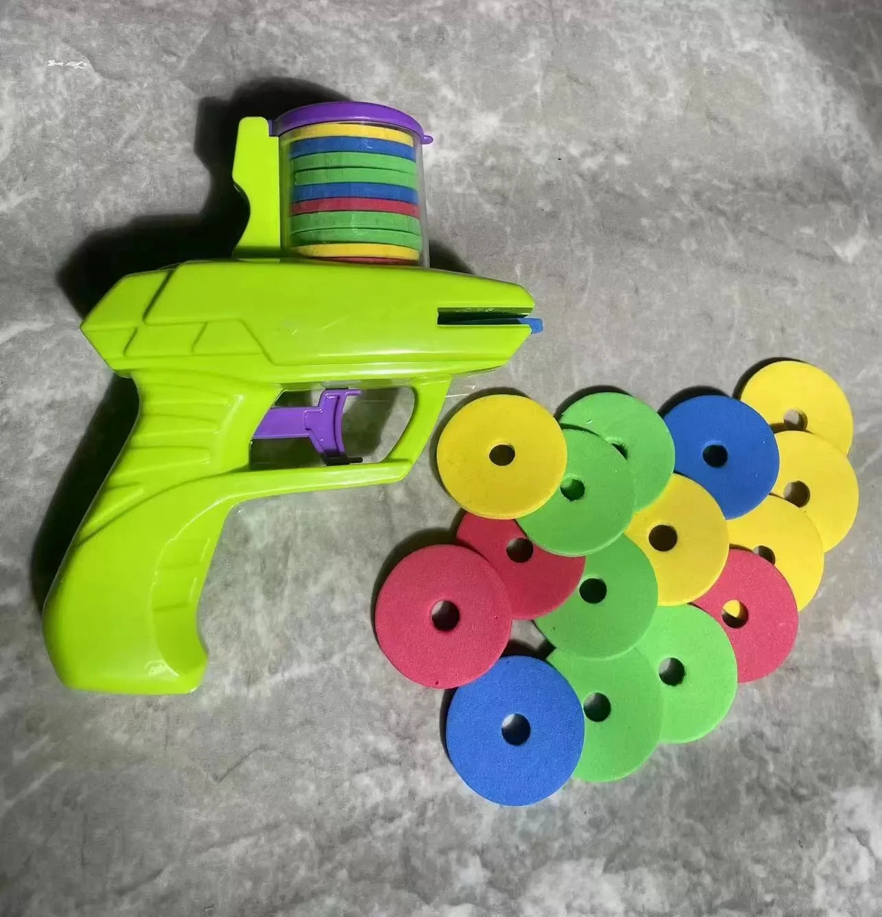 Pistola UFO Infantil con Discos de Espuma – Juguete Interactivo para Niños y Padres al Aire Libre