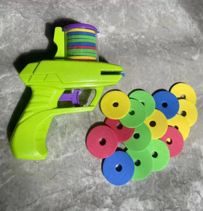 Pistola UFO Infantil con Discos de Espuma – Juguete Interactivo para Niños y Padres al Aire Libre