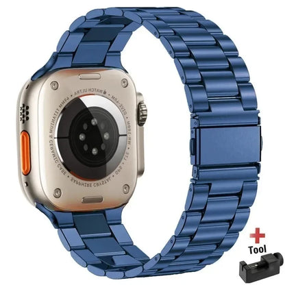 Correa de Acero Inoxidable para Apple Watch | Pulsera Metálica Ajustable 38/40/41mm - 42/44/45mm - Ultra 49mm | Compatible con Series SE/3/4/5/6/7/8