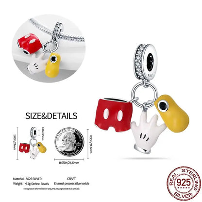 Charm camaleón y luciérnaga que brilla en la oscuridad – Plata 925 para pulsera tipo Pandora, joyería DIY única