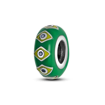 Charm separador redondo plata 925 con circonitas de colores – Compatible Pandora, joyería DIY elegante