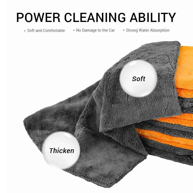 SEAMETAL Toalla de Microfibra 40x40cm para Coche – Paño de Limpieza Grueso, Alta Absorción, Secado y Detallado de Auto