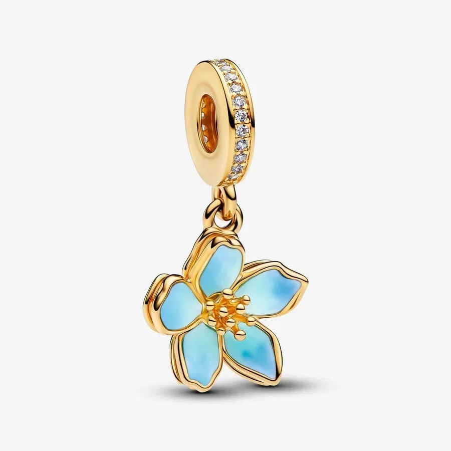 Charm Plata 925 Colgante Rosa Mariposa Corazón Flor Pájaro | Dije Para Pulsera Pandora Compatible