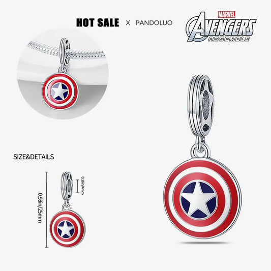 Charm Marvel Iron Man y Spiderman en Plata 925 – Abalorios Disney para Pulsera Original Mujer