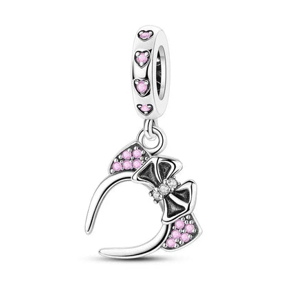 Charm Espejo Mágico Princesa Ángel Rosa en Plata 925 – Beads Compatibles Pandora Mujer Joyería DIY