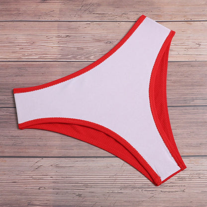 Bikini Mujer 2025 | Strapless Padded Alta Cintura Color Sólido