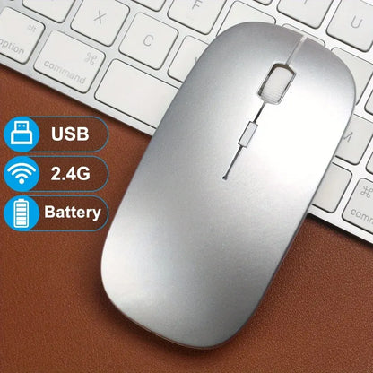 Mouse Inalámbrico RGB Recargable Bluetooth 3600DPI | Ergonómico Gaming con Retroiluminación LED