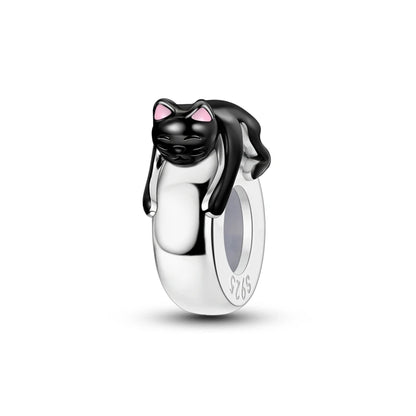 Charm de Plata 925 con Mariposa y Dragón – Abalorio Colorido con Zirconia Arcoíris para Pulseras DIY