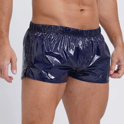 Pantaloneta Hombre Brillante Slim Fit | Bañador Low Rise con Abertura Lateral
