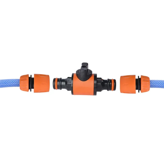 2PCS Válvulas de Cierre para Manguera de Jardín | Conector de Tubería con Interruptor para Riego e Irrigación