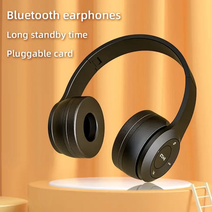Auriculares P47 Bluetooth 5.0 – Diadema Plegable Inalámbrica con Micrófono, Compatibles iPhone/Android, Diseño Deportivo