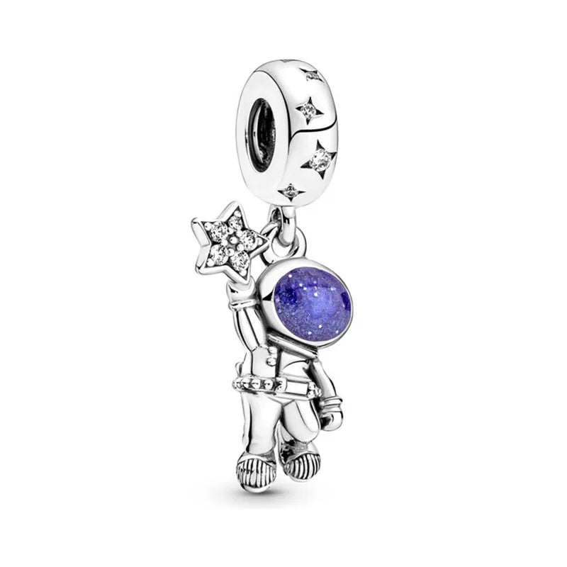 Charm Serie Océano en Plata 925 – Abalorios Tortuga, Cangrejo y Sirena para Pulsera Original Mujer