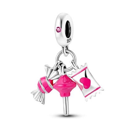 Charm princesa ángel rosa plata 925 – Abalorio de cumpleaños para pulsera tipo Pandora mujer