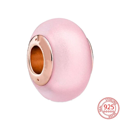 Charm Colgante Pareja Plata 925 y Oro Rosa | Compatible Pandora Original | Pulsera o Collar Mujer