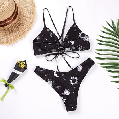 Bikini Mujer Girasol 2025 | Push Up Sexy con Estampado Floral Swimwear