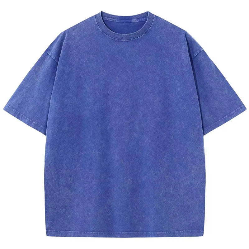 Camiseta Unisex 2025 | Estilo Americano Retro Oversize con Acabado Lavado