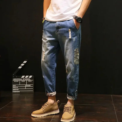 Jeans Oversize Hombre Harem | Pantalón Vaquero Estilo Coreano Y2K 2000s Algodón Premium 2025