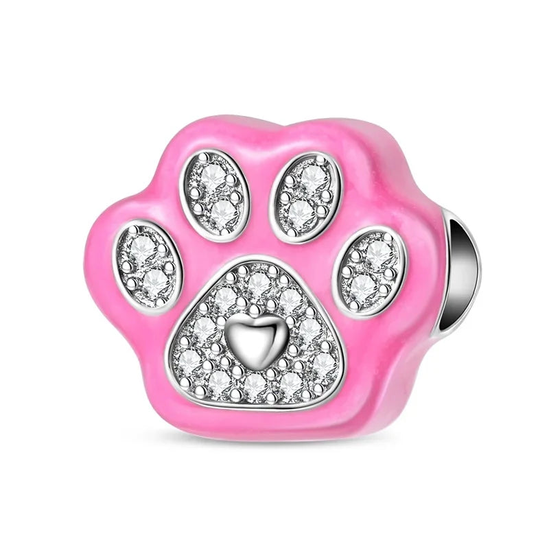 Charm Plata 925 Colgante Rosa Mariposa Corazón Flor Pájaro | Dije Para Pulsera Pandora Compatible