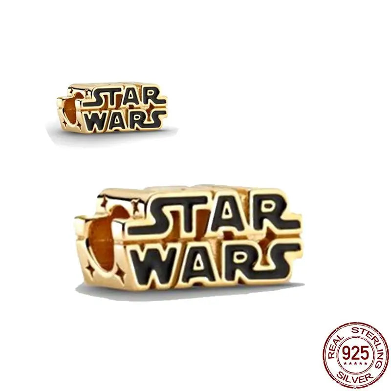 Charm Star Wars Mandalorian en Plata 925 – Abalorio Yoda y Casco Mandalorian para Pulsera Original Mujer