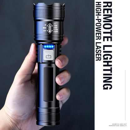 Linterna LED Táctica 2000LM Alta Potencia | USB Recargable, Zoom Ajustable, Emergencias y Camping