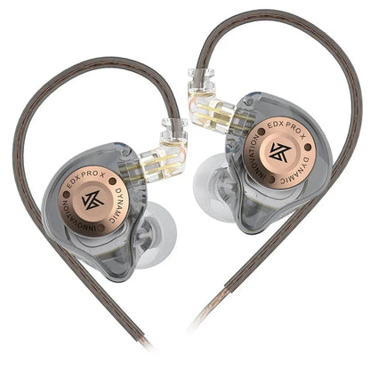 KZ EDX PRO X Auriculares In-Ear HIFI – Graves Potentes, Cancelación de Ruido, Cable Desmontable 3.5mm