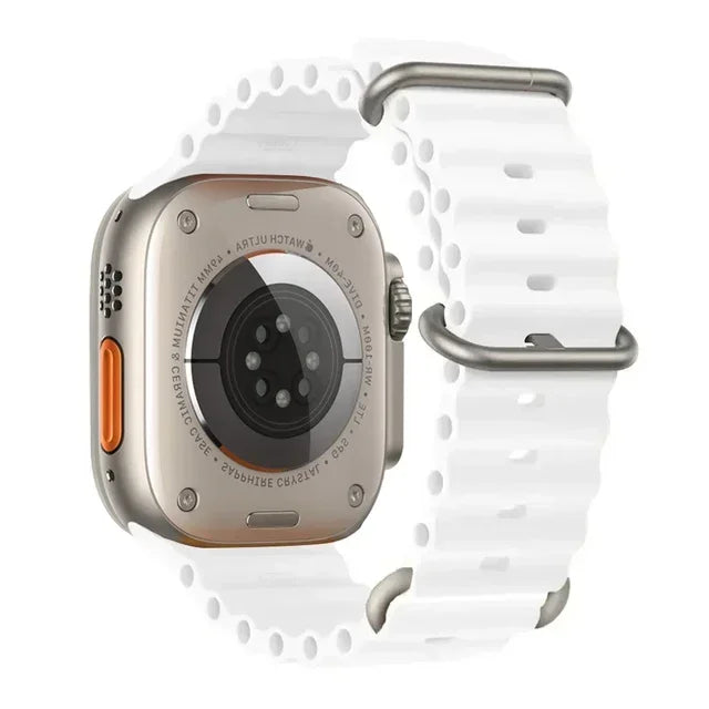 Correa Ocean Band Compatible con Apple Watch | Pulsera Deportiva Ajustable 49mm 45mm 44mm 41mm 40mm Series SE 3 6 7 8 9 10 Ultra