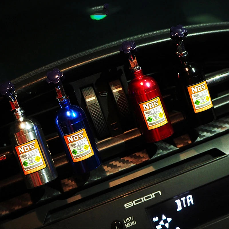 Ambientador de Coche en Forma de Botella NOS | Difusor de Aromaterapia para Rejilla de Aire con Fragancia