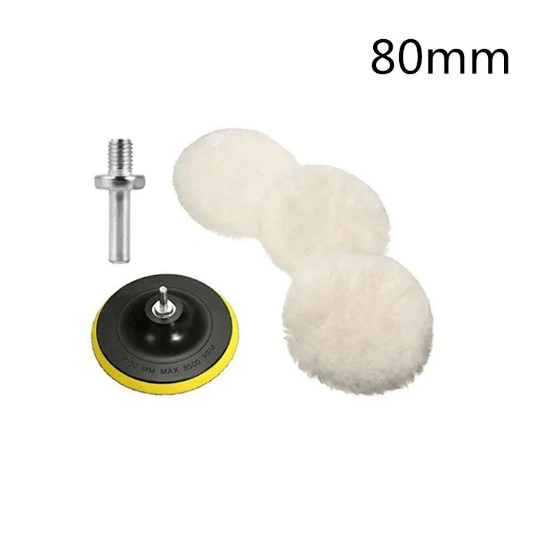 Almohadilla de Pulido Universal 3/4" M10/M14 | Disco de Lana Suave para Encerado y Limpieza de Carrocería