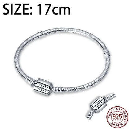 Charm Star Wars Mandalorian en Plata 925 – Abalorio Yoda y Casco Mandalorian para Pulsera Original Mujer