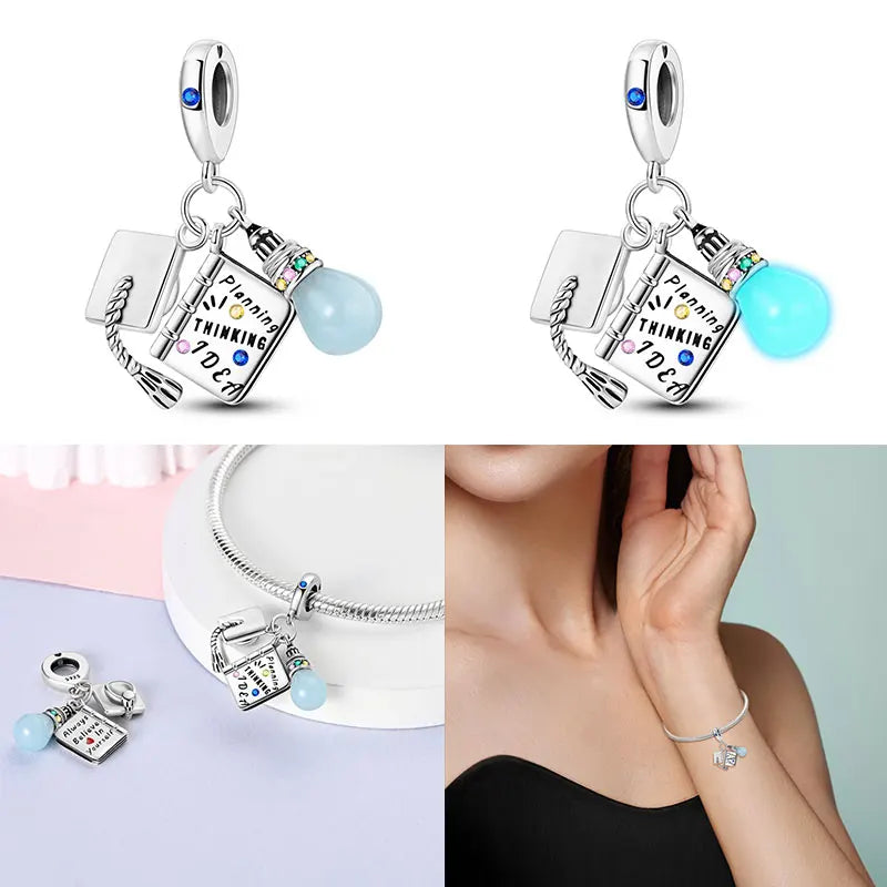 Charm Birrete de Graduación Plata 925 | Compatible Pandora Original