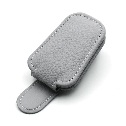 2PCS Porta Gafas de Sol Magnético para Parasol de Coche – Clip de Cuero con Soporte para Gafas y Tickets