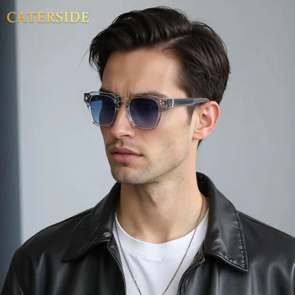 CATERSIDE Gafas de Sol Cuadradas Clásicas Hombre Mujer | Estilo Lujo Viaje Playa Fiesta UV400