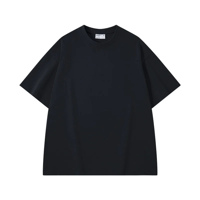 Camiseta Hombre 2025 | Oversize Algodón Pesado Manga Corta para Verano