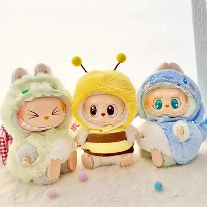 Ropa de Muñeco de Peluche 17cm | Accesorios Mini para Labubu Kpop Idol - Traje de Tiburón DIY