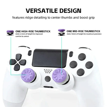 2Pcs Hand Grip Extenders Caps for PS4 PS5 Game Controller Gamepad Thumb Stick Grips High/Low Rise Covers For Playstation 4 5