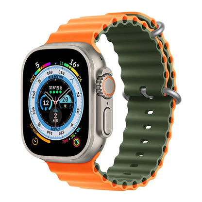 Correa Ocean de silicona para Apple Watch – Compatible Ultra 2, Series 10-5 (38mm-49mm)