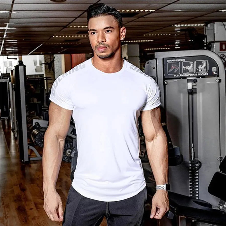 Camiseta Compresiva Negra para Hombre – T-shirt de Running, Gym y Fitness, Secado Rápido y Ajuste Slim
