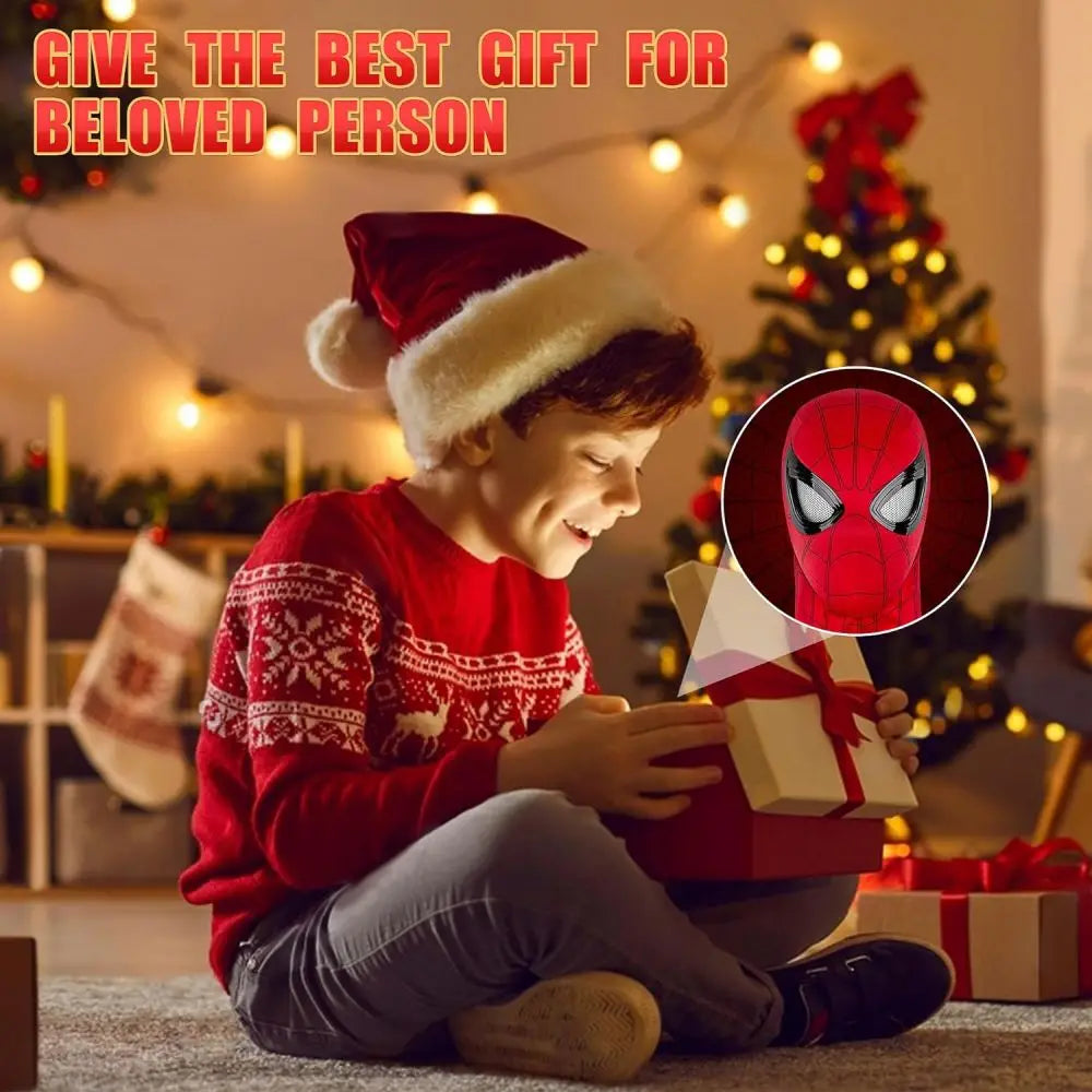 Máscara Spiderman con Ojos Móviles – Control Remoto Juguete Cosplay Infantil Halloween Navidad Peter Parker