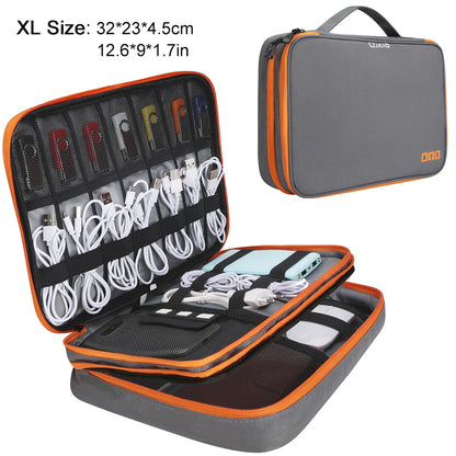 Clearance_Portable Electronic Accessories Travel case,Cable Organizer Bag Gadget Carry Bag for iPad,Cables,Power,USB Flash Drive
