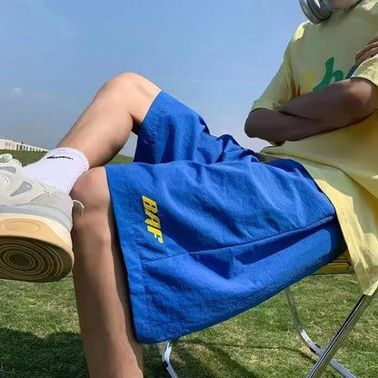 Shorts Vintage Japoneses Y2K para Hombre 2025 – Pantalones de Playa Holgados, Secado Rápido, Cargo y Estilo Hip-Hop